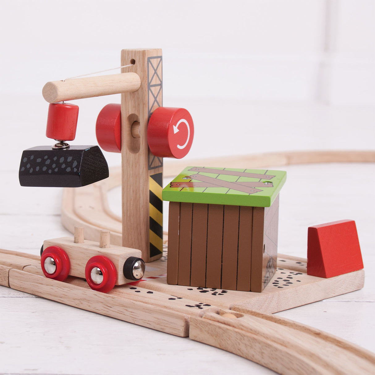 Bigjigs hölzerne Eisenbahnschienen – Kohlenmine