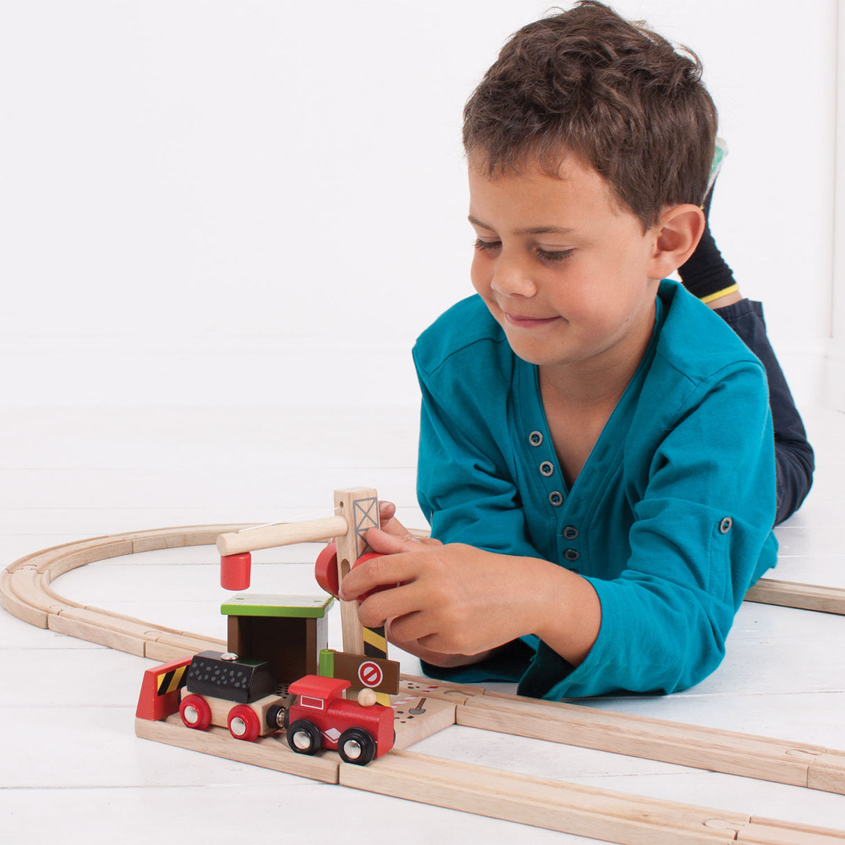 Bigjigs hölzerne Eisenbahnschienen – Kohlenmine
