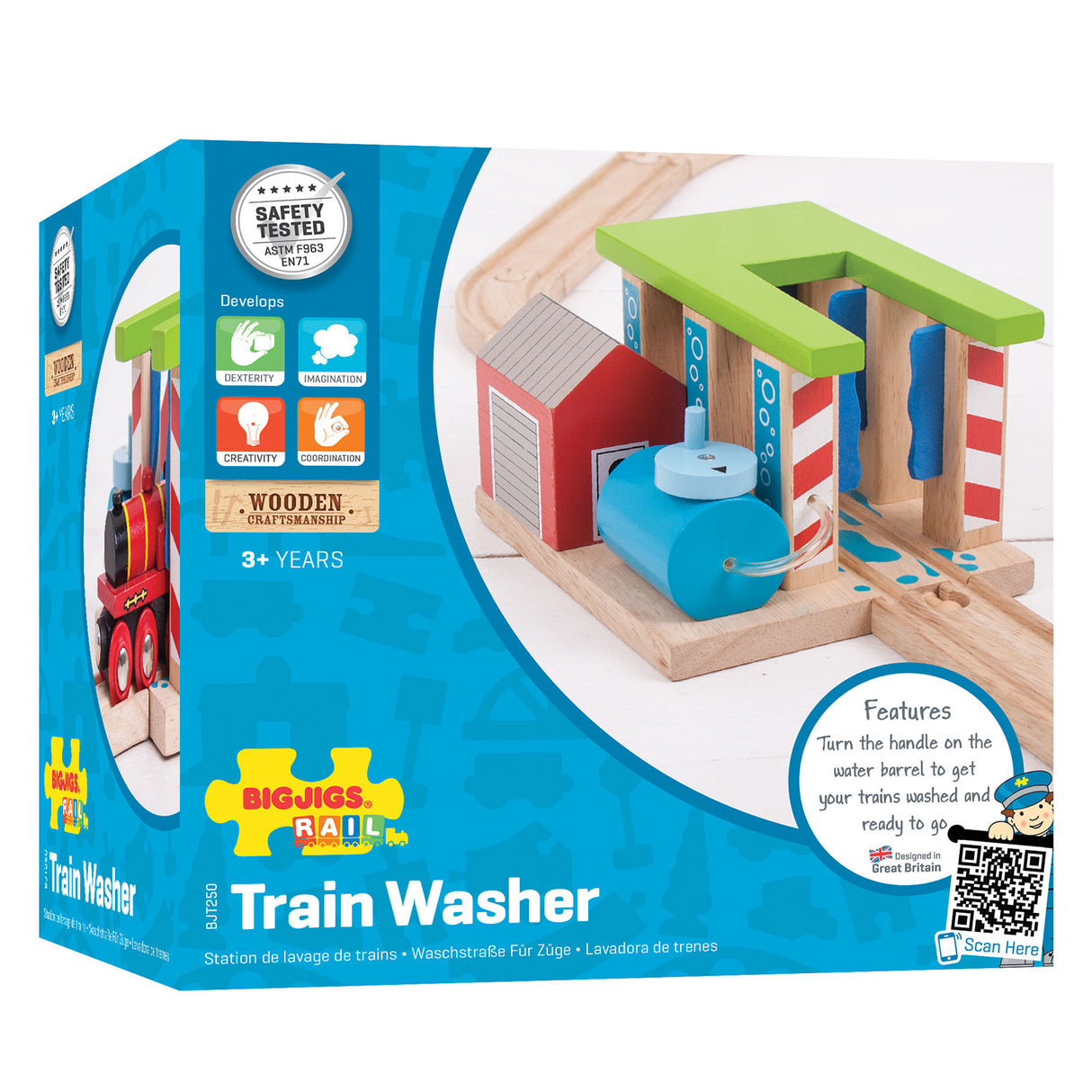 Bigjigs Holzschienen – Zugwaschanlage