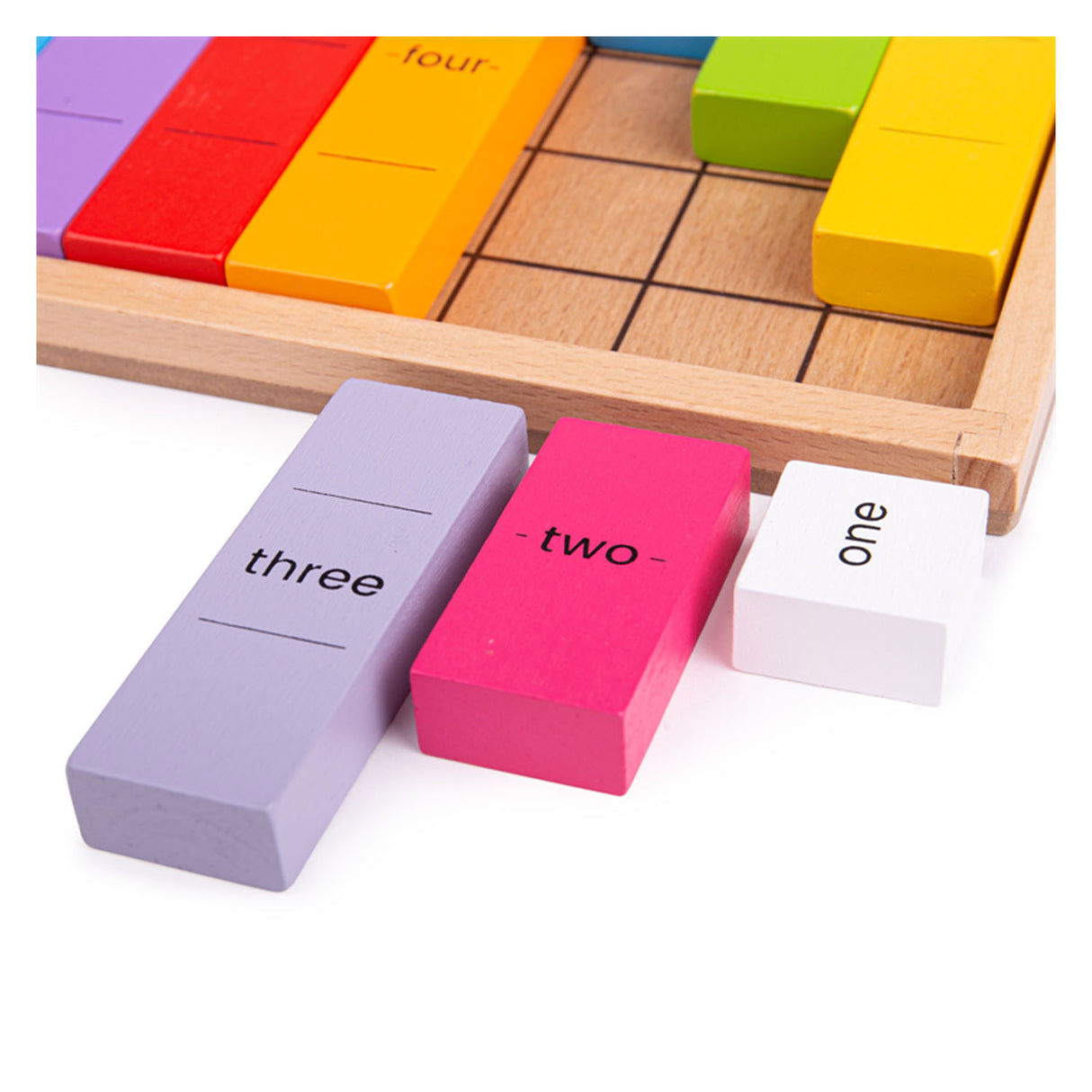 Bigjigs Mathe-Spiel aus Holz, das Zahlen verbindet