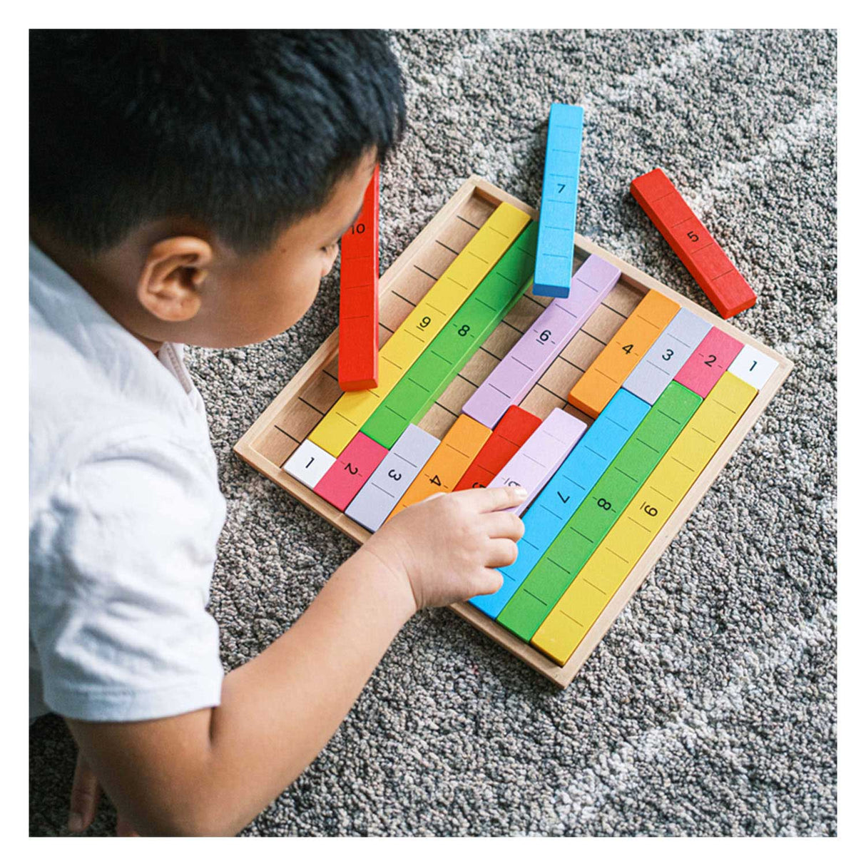 Bigjigs Mathe-Spiel aus Holz, das Zahlen verbindet