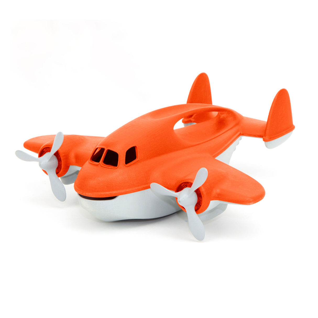 Grünes Spielzeug, Spielzeug, Spielzeug-Feuerlöschflugzeug, orange – grünes Spielzeug