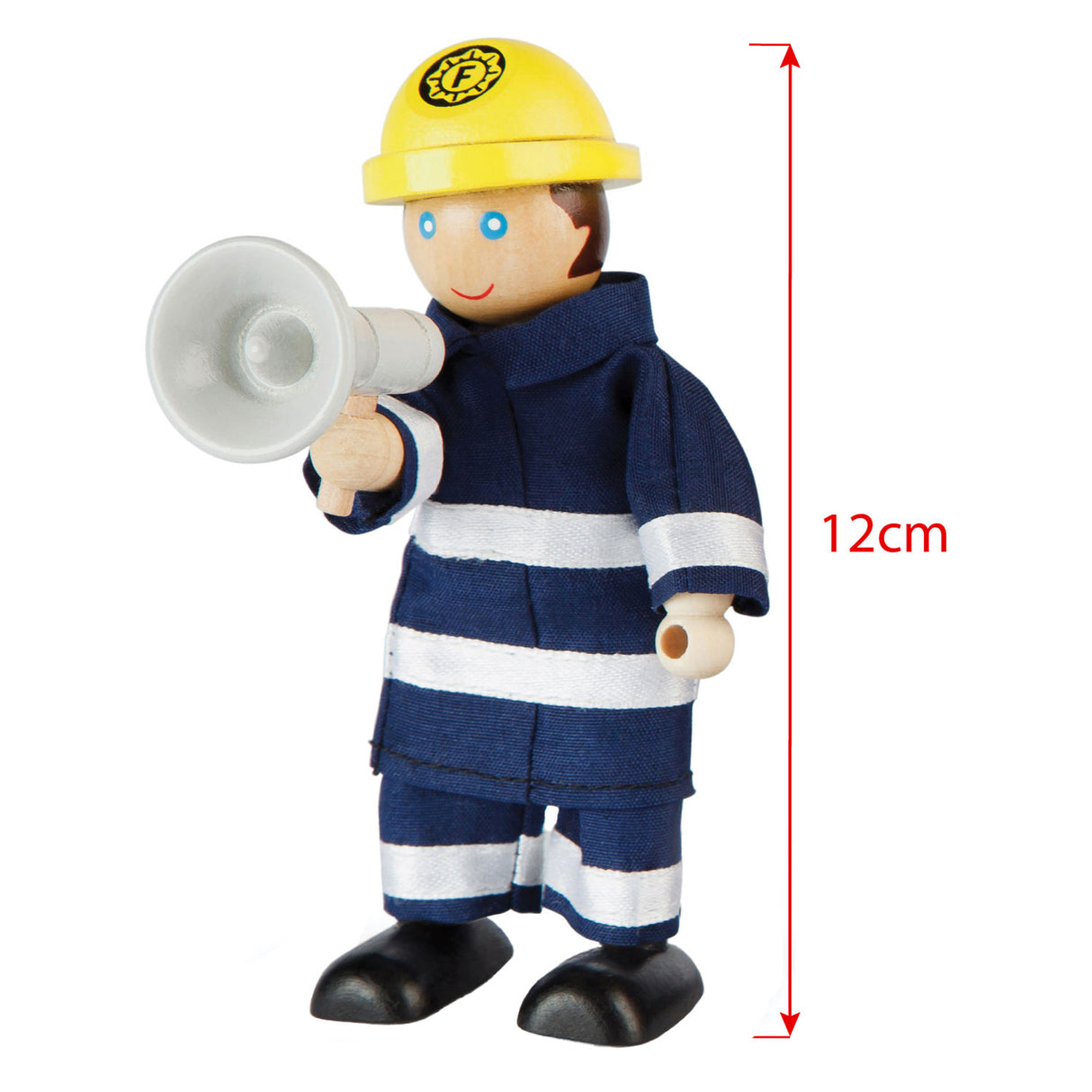 Tidlo Holzpuppenhaus-Puppen Feuerwehrleute, 4-tlg.
