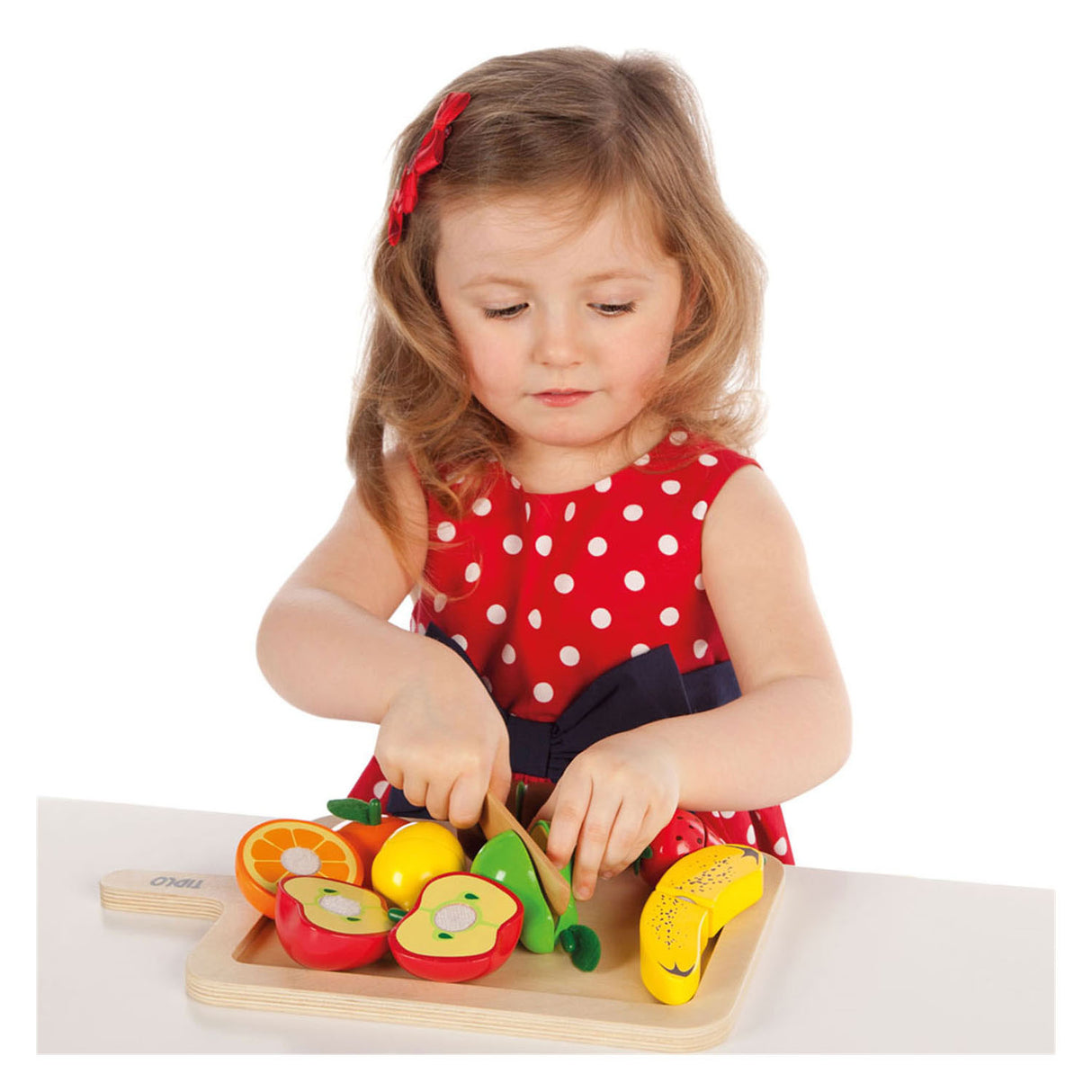 Tidlo Holz-Spielset zum Schneiden von Früchten, 16-teilig.