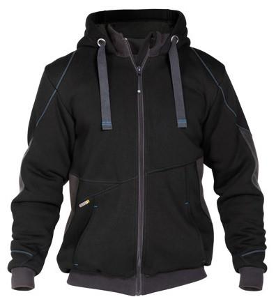 Dassy Sweatshirtjacke Puls Schwarz Anthrazit l