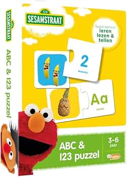 Bongers speelgoed sesamstraat abc en 123 puzzelspel