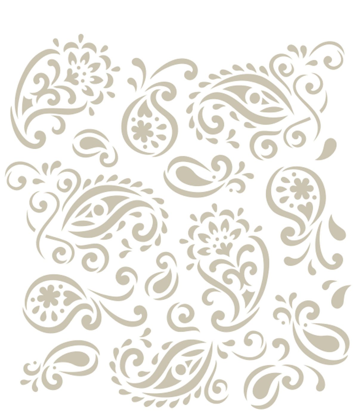 Folkart • Lasergeschnittene Schablone mit Paisleymuster