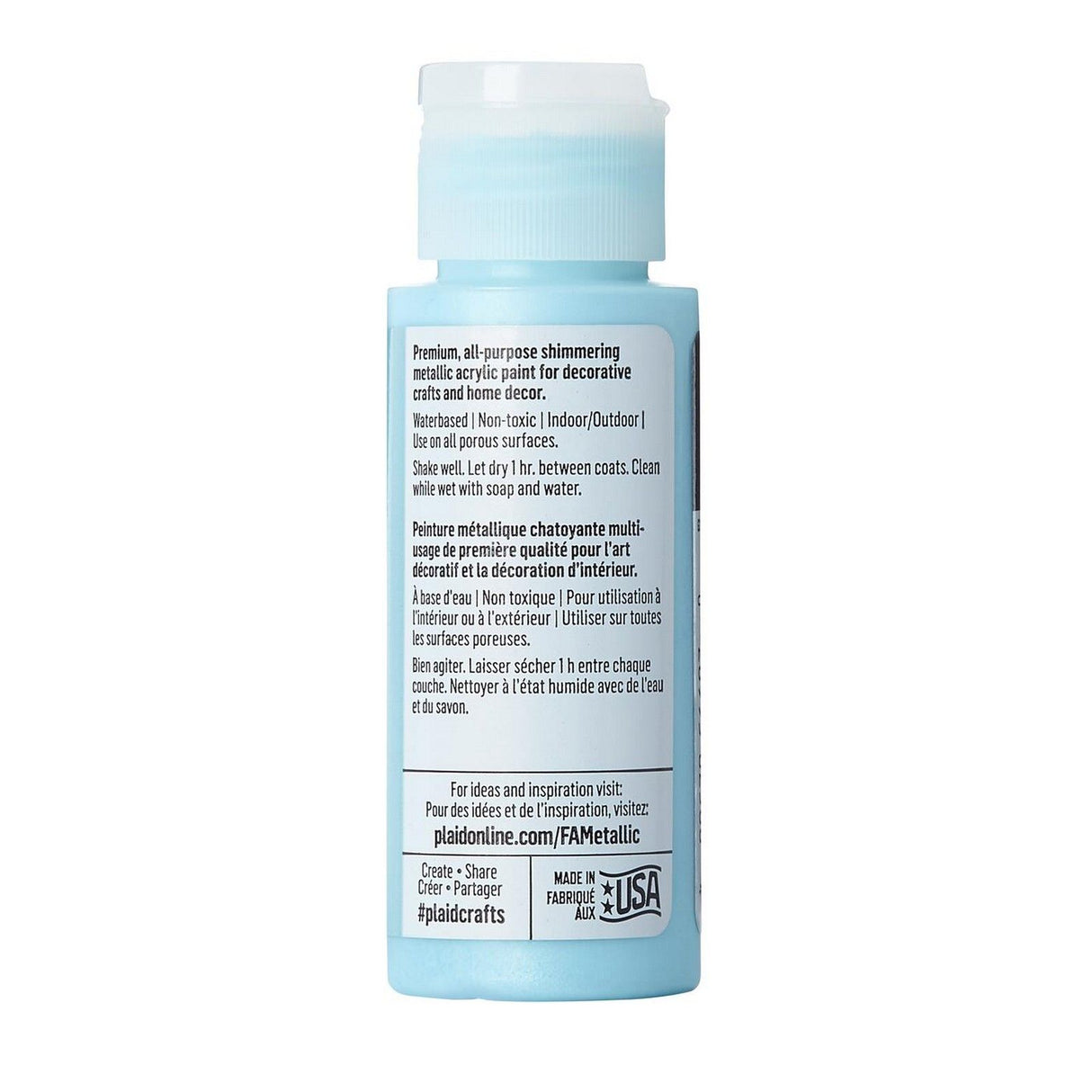 Folkart • Metallic-Acrylfarbe Eisblau 59 ml