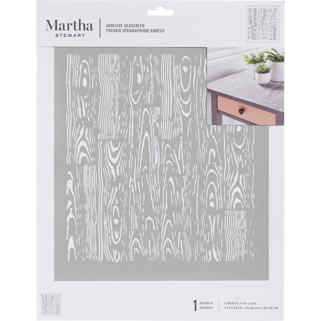 Martha Stewart • selbstklebender Siebdruck aus Kunstholz