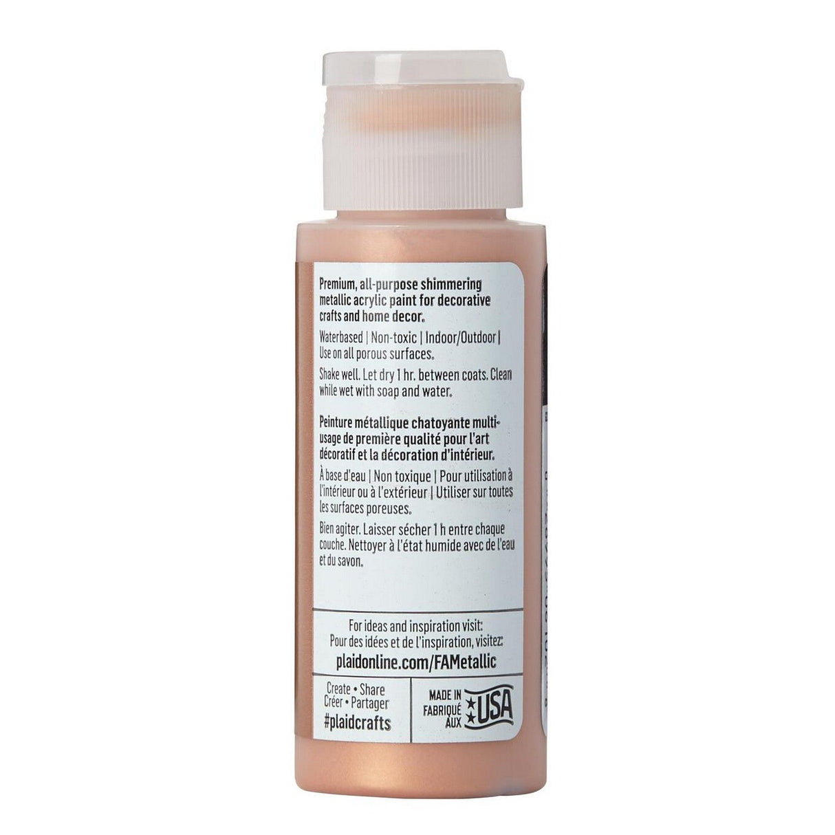 Folkart • Metallic-Acrylfarbe Roségold 59 ml