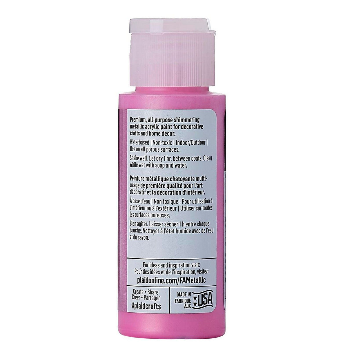 Folkart • Metallic-Acrylfarbe Rose 59 ml