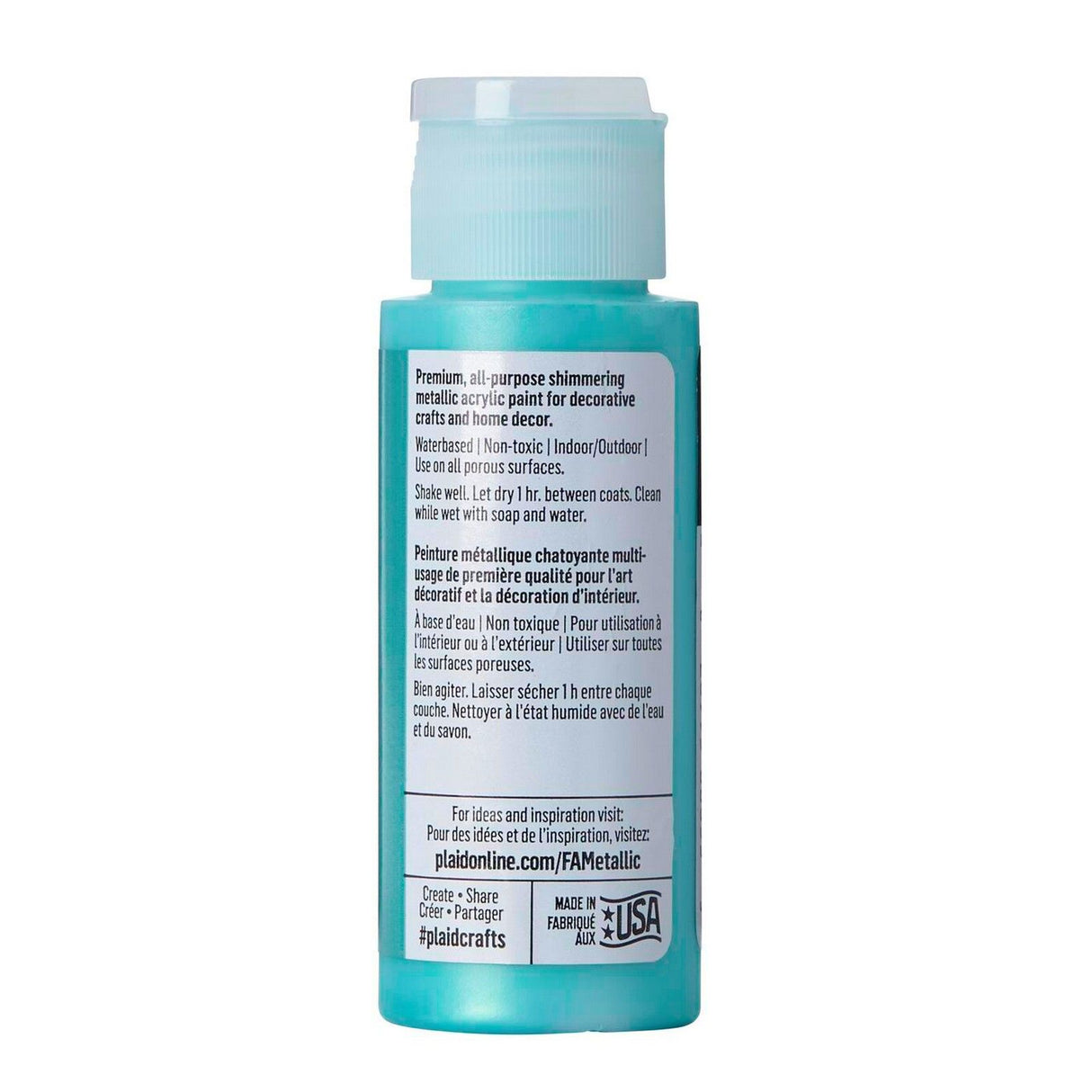 Folkart • Metallic-Acrylfarbe Aquamarin 59 ml