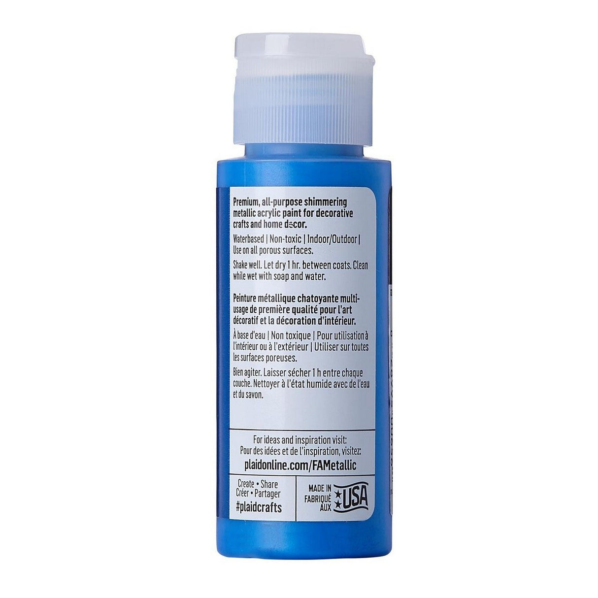 Folkart • Metallic-Acrylfarbe, Saphirblau, 59 ml