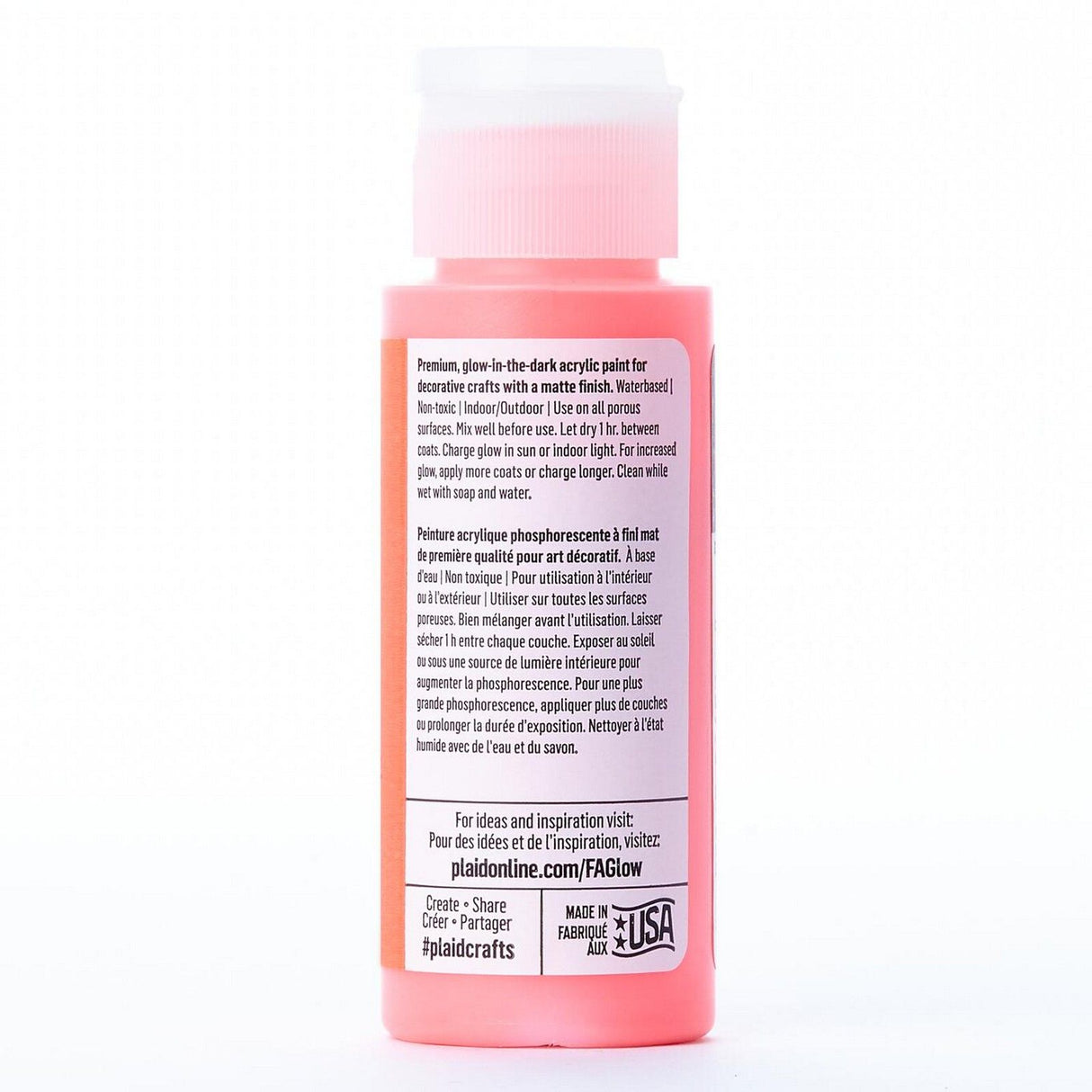 Folkart • Im Dunkeln leuchtende Farben Rot, im Dunkeln leuchtend, 59 ml