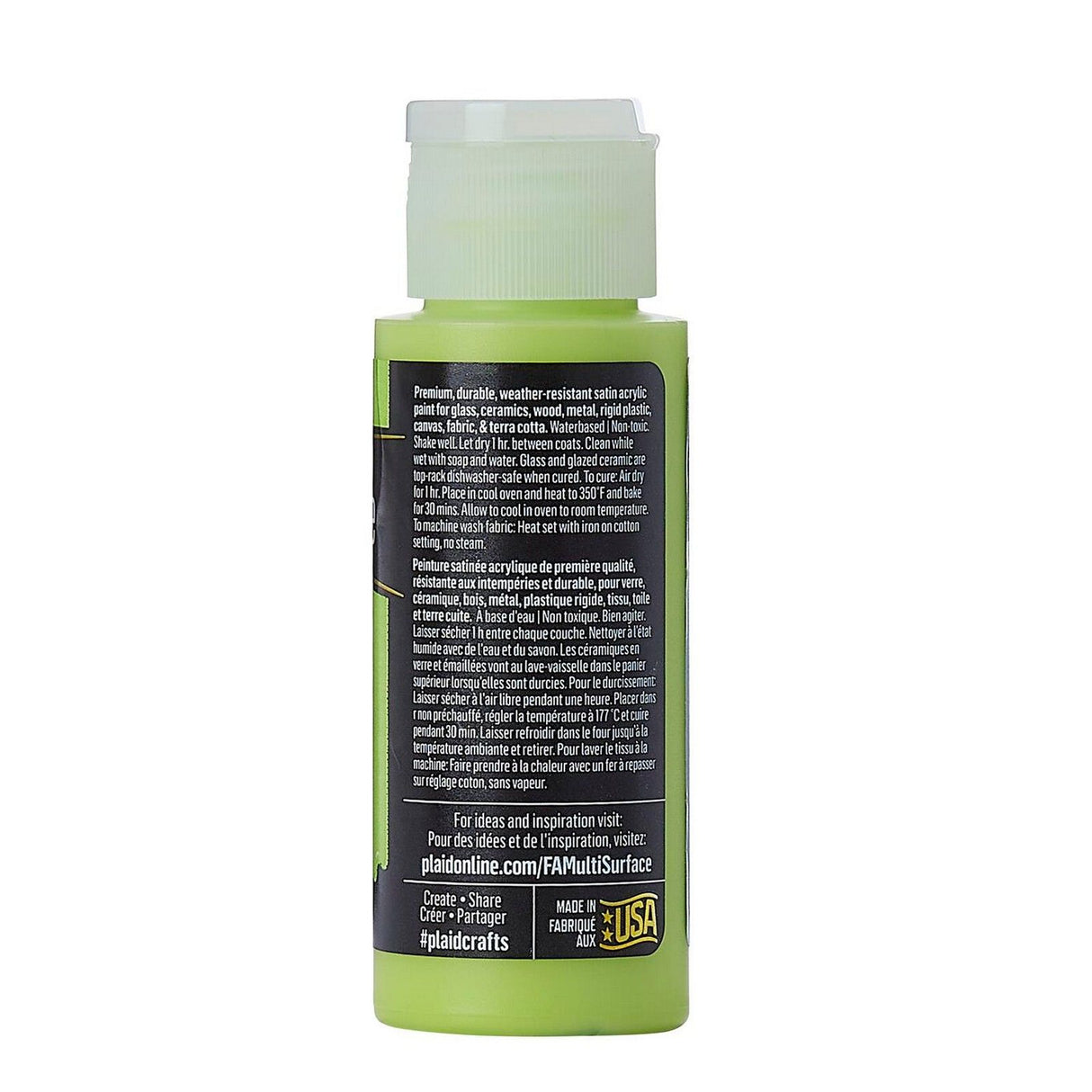 Folkart • Multi-Surface Satin Happy Green 59 ml