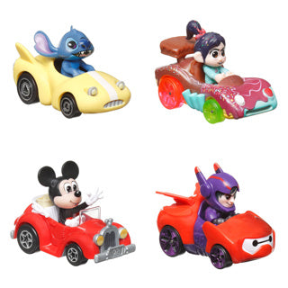 Hot Wheels Racerverse – 4 Metallautos mit Disney-Fahrer – Spielzeugfahrzeug