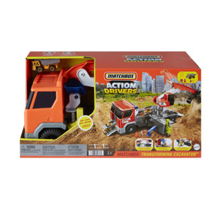 Matchbox-Action-Fahrer – verwandelnder Bagger – Spielzeugfahrzeug