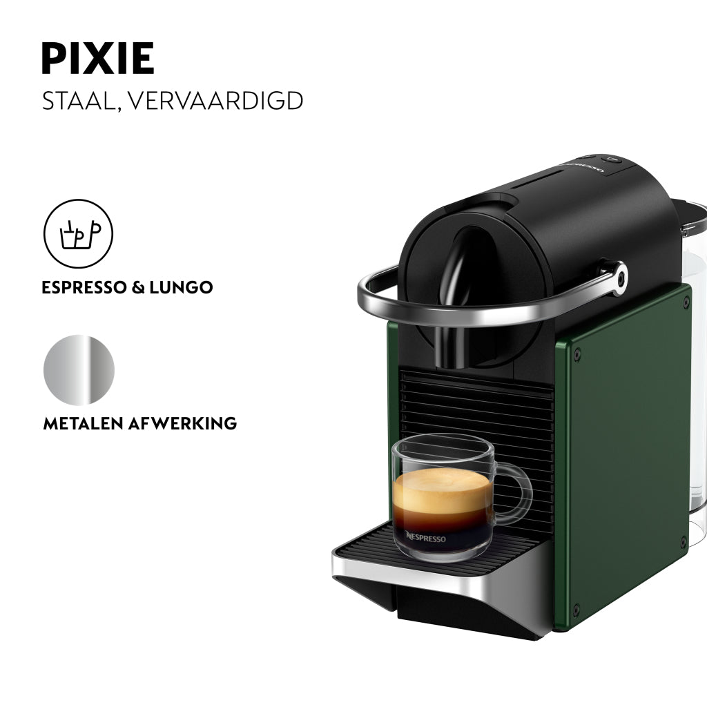 Krups xn3063 Nespresso Pixie Kaffeekapselmaschine dunkelgrün schwarz