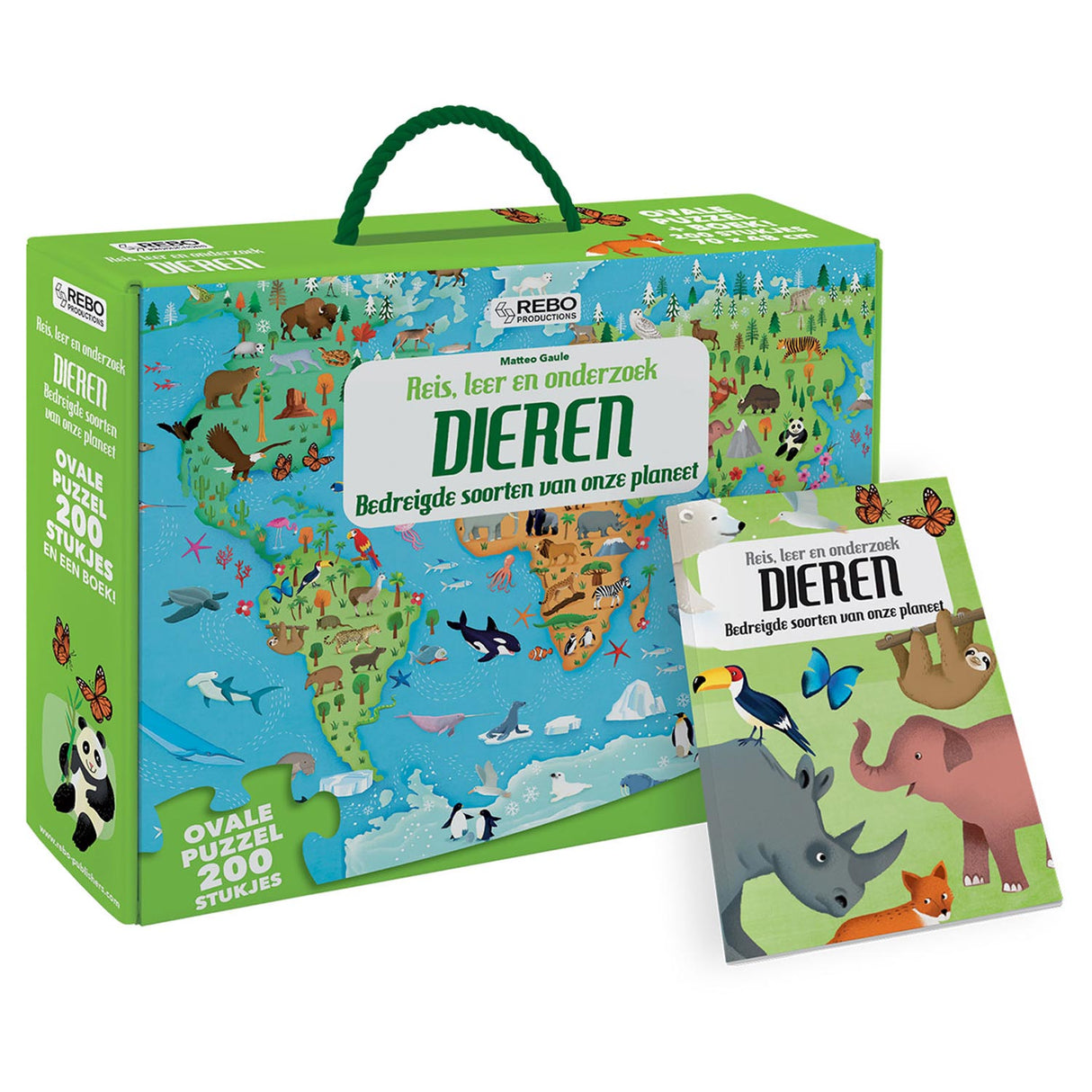 Buch und Puzzle des Rebo-Verlags – Tiere