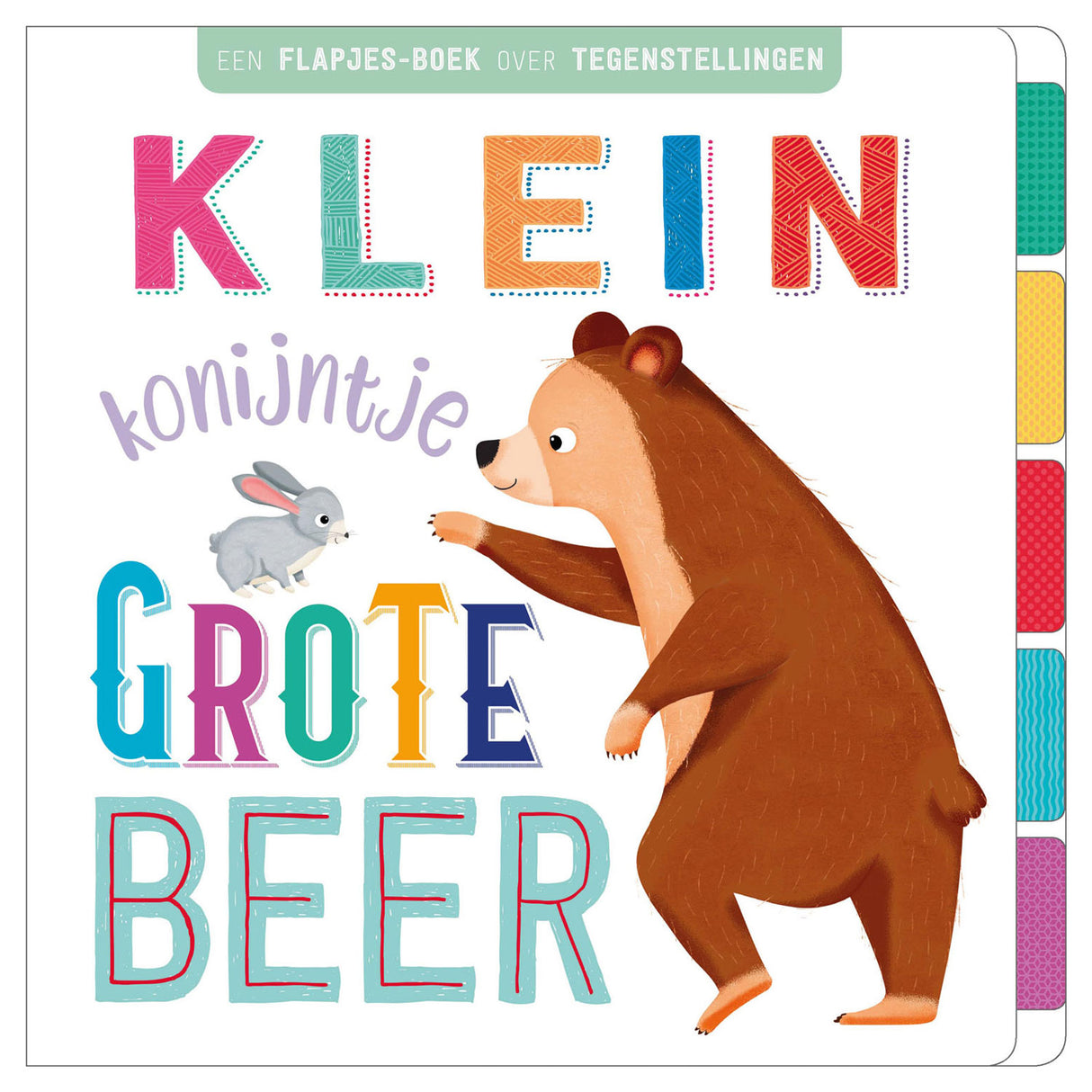 Das Klappenbuch des Rebo-Verlags kontrastiert den kleinen Hasen mit dem großen Bären