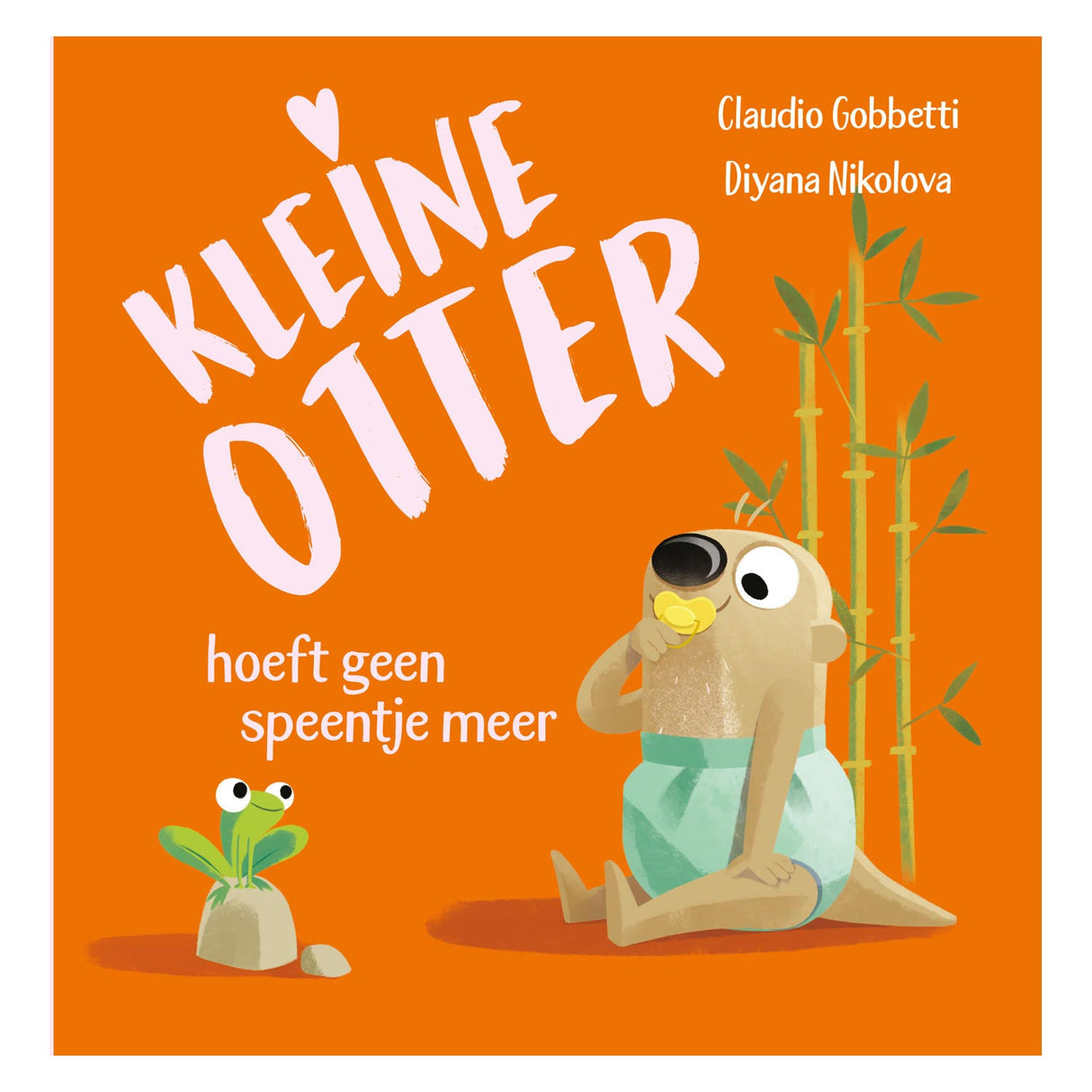 Der kleine Otter des Rebo-Verlags bleibt mit dem Schnuller stehen