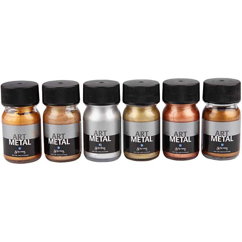 Creativ Company Hobby Farbe Metallic Colors, 6x30ml