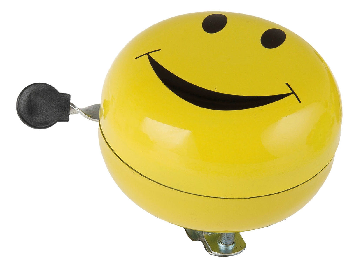 M-Wave Fahrradklingel Ding-Dong ø80mm - Smiley-Gelb