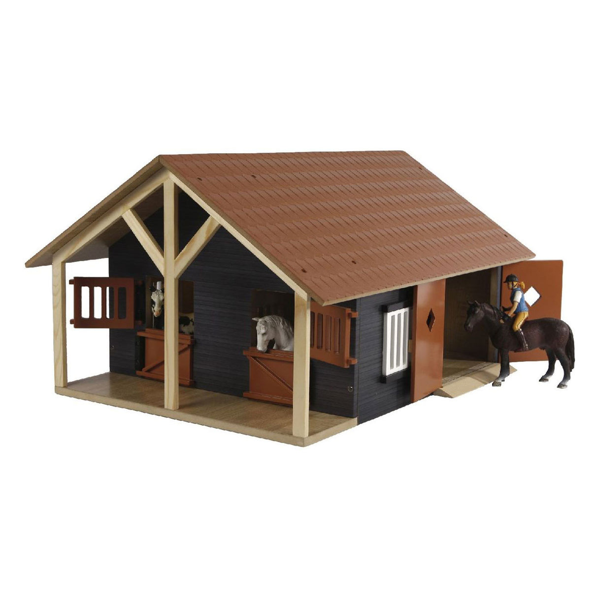 Kinderglobus Pferdestall mit 2 Boxen und Lagerraum, 1:24