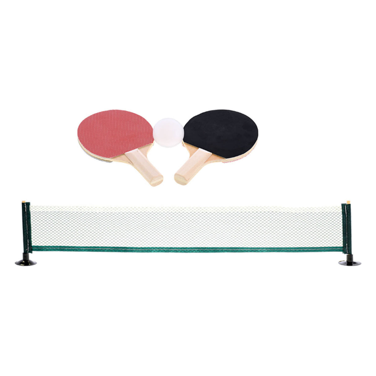 Gametime Tischtennis-Set Mini 16 x 9 cm schwarz rot 4-teilig