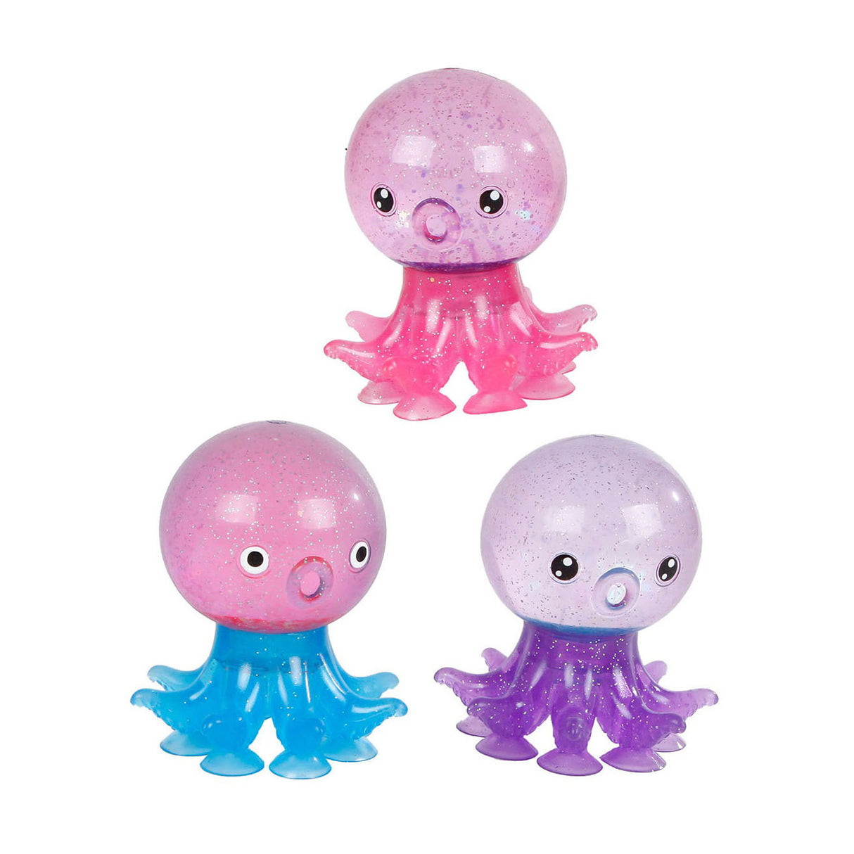 Destination Deep Octopus Glitzer -Quetschball mit Saugnäpfeln