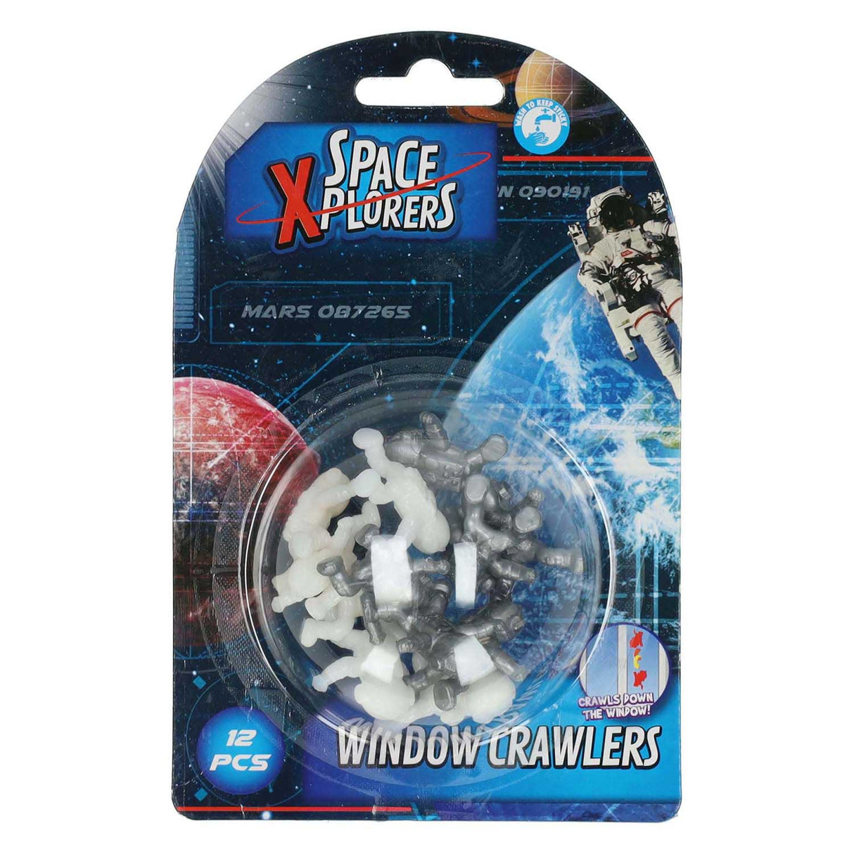 Space Explorers Fensterläufer Astronaut 2cm, 12St.