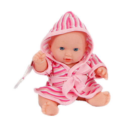Toys Amsterdam Babypuppe mit Bademantel, 20 cm