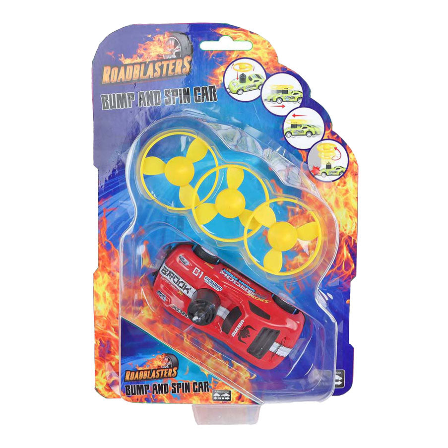 Roadstarblasters Punch-and-Spin-Stuntauto aus Druckguss mit Rückzugsfunktion.