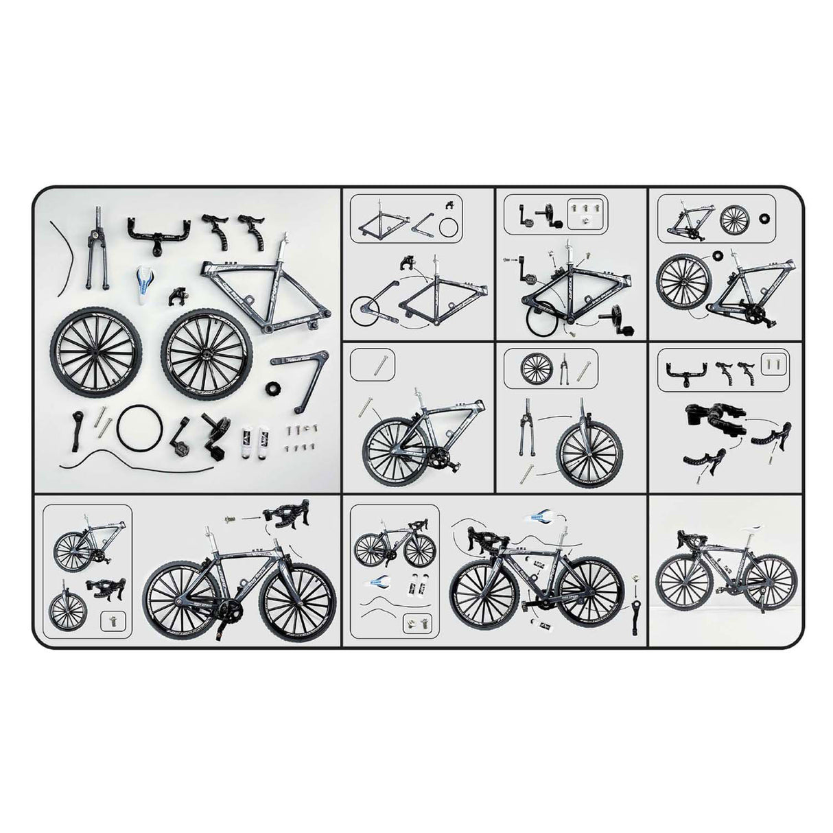 Rennrad-Druckguss-Bausatz, 19,5 cm