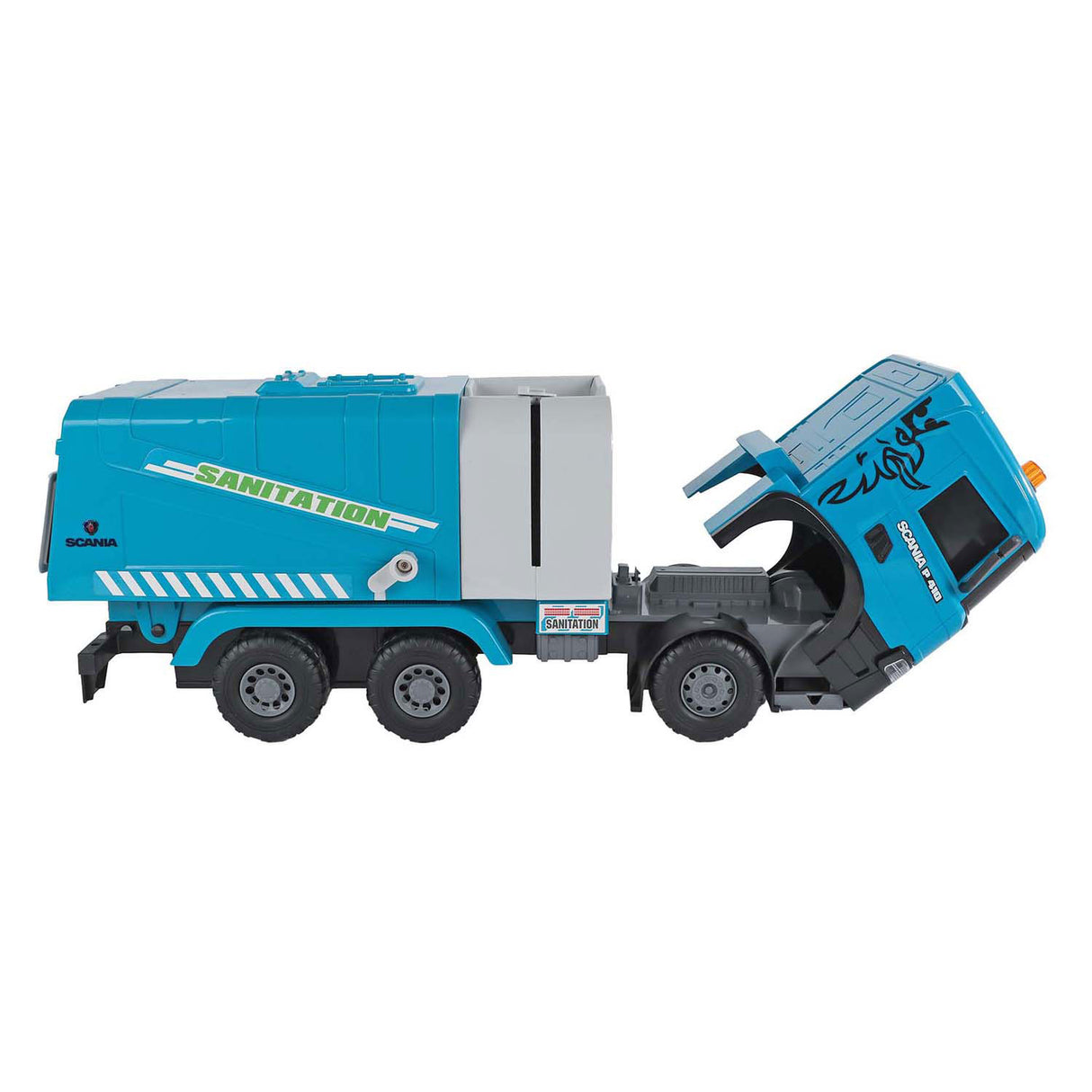 2-Spiel-Scania-Müllwagen-Reibung mit Licht und Ton