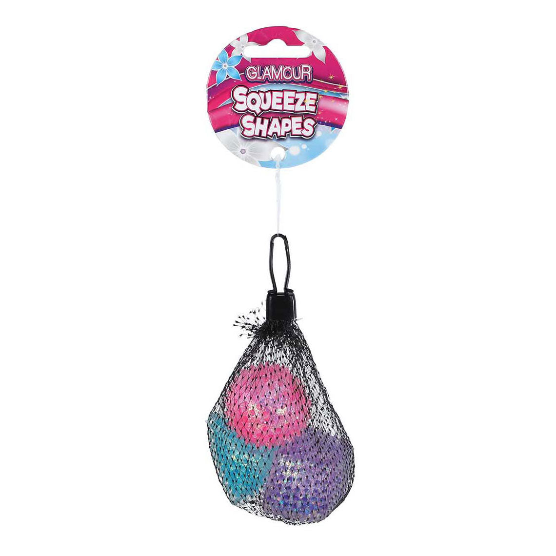 Glamour Squishy Anti-Stress-Ball 4 cm sortiert 3er-Set | 12 Stück