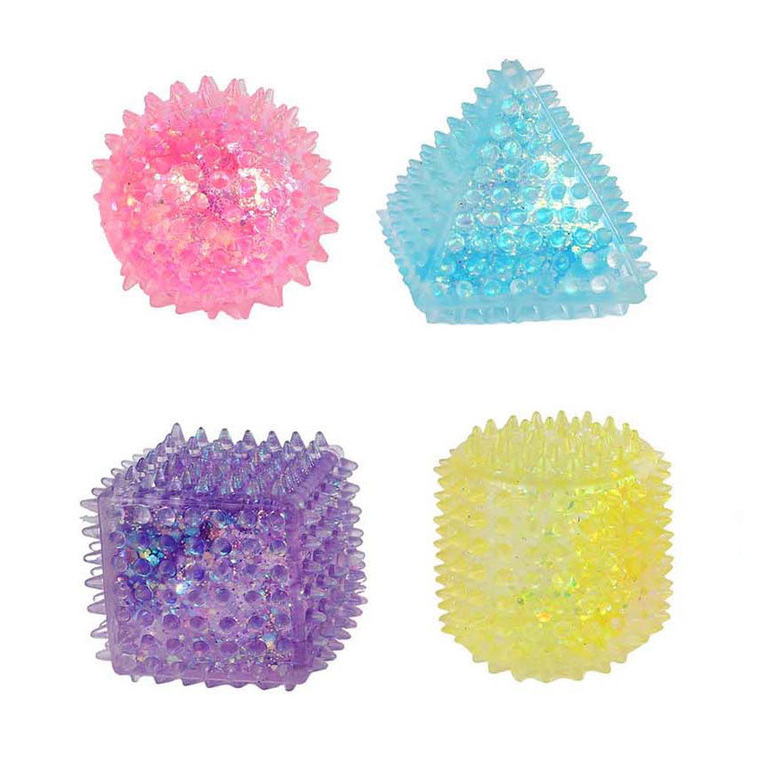 Glamour Squishy Anti-Stress-Ball 4 cm sortiert 3er-Set | 12 Stück