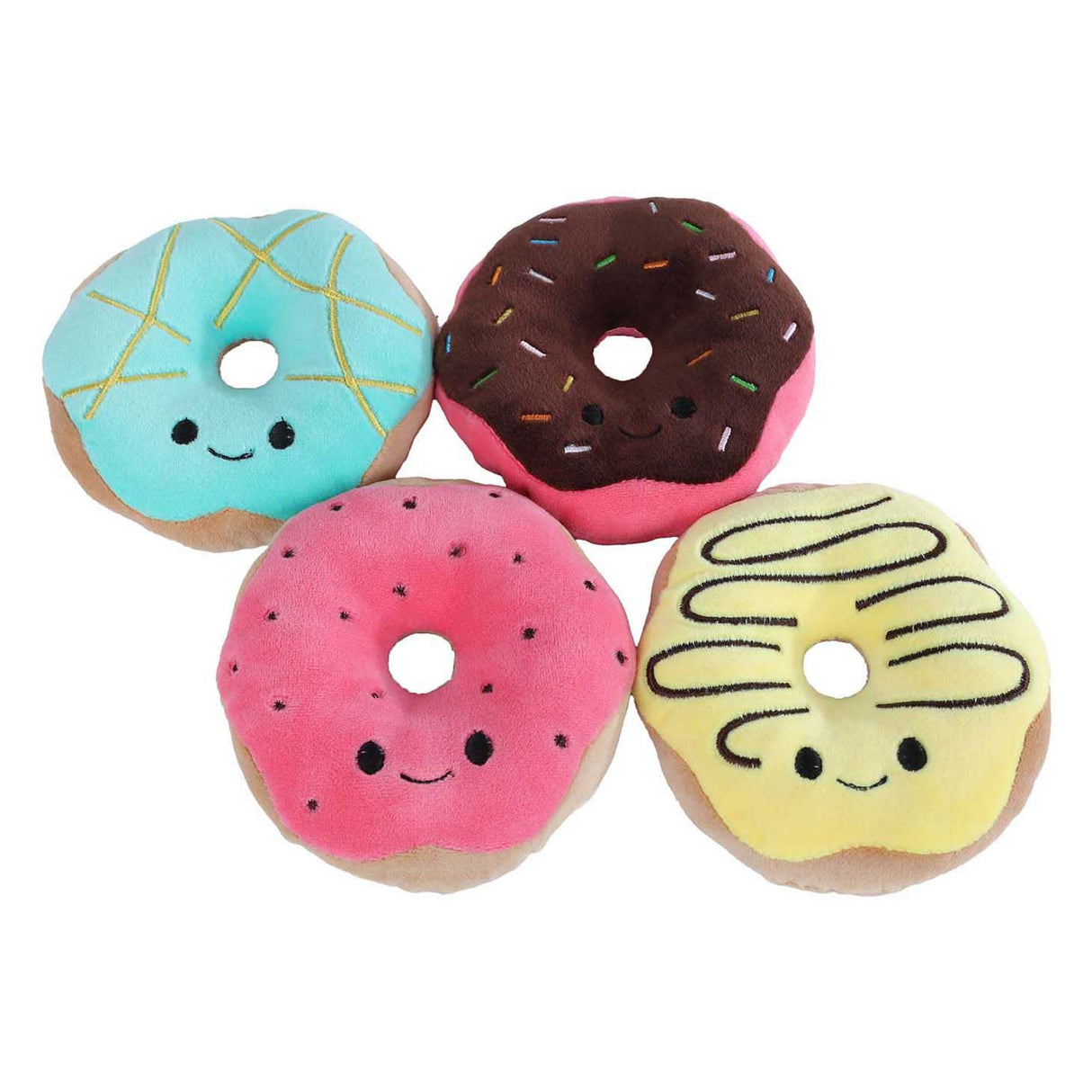 Flauschiges Menü-Plüsch mit 4 Donuts – 40 cm