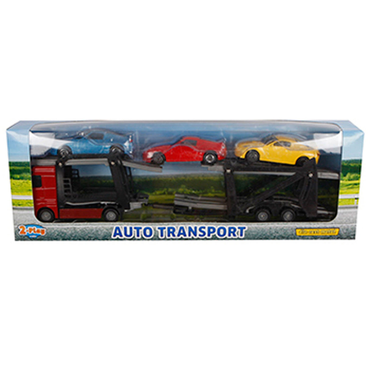 2-teiliger Autotransporter aus Druckguss-Kunststoff mit 3
