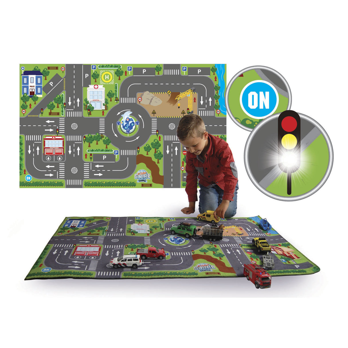 Kids Globe Play Dolling -Verkehr mit LED -Ampeln