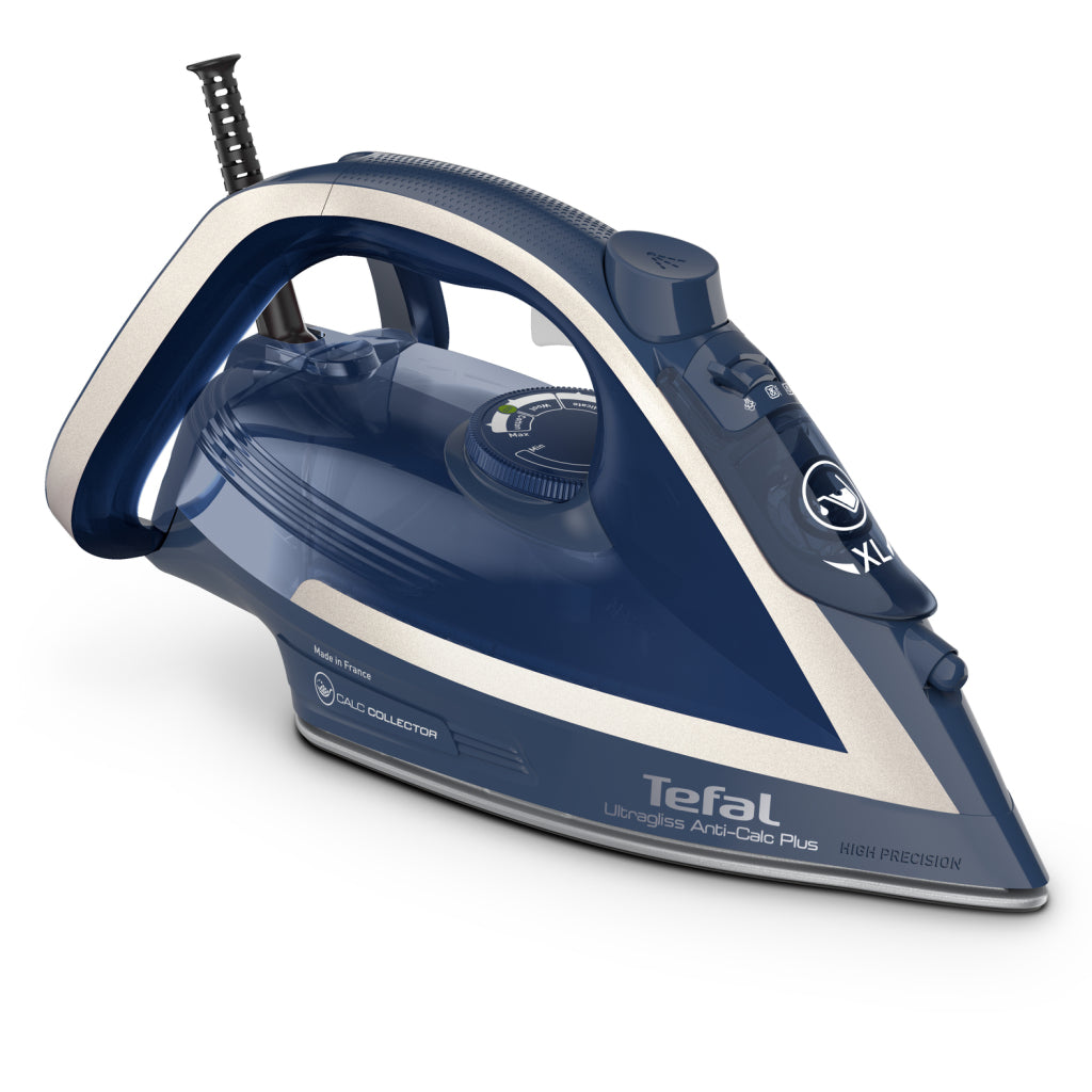 Tefal FV6830 Ultragliss Anti-Calc Plus Dampfbügeleisen Blau Silber