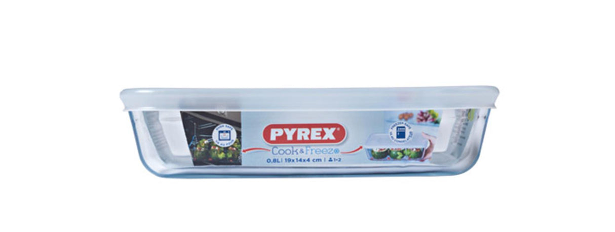 Pyrex-Schüssel mit Kunststoffdeckel 0,8l