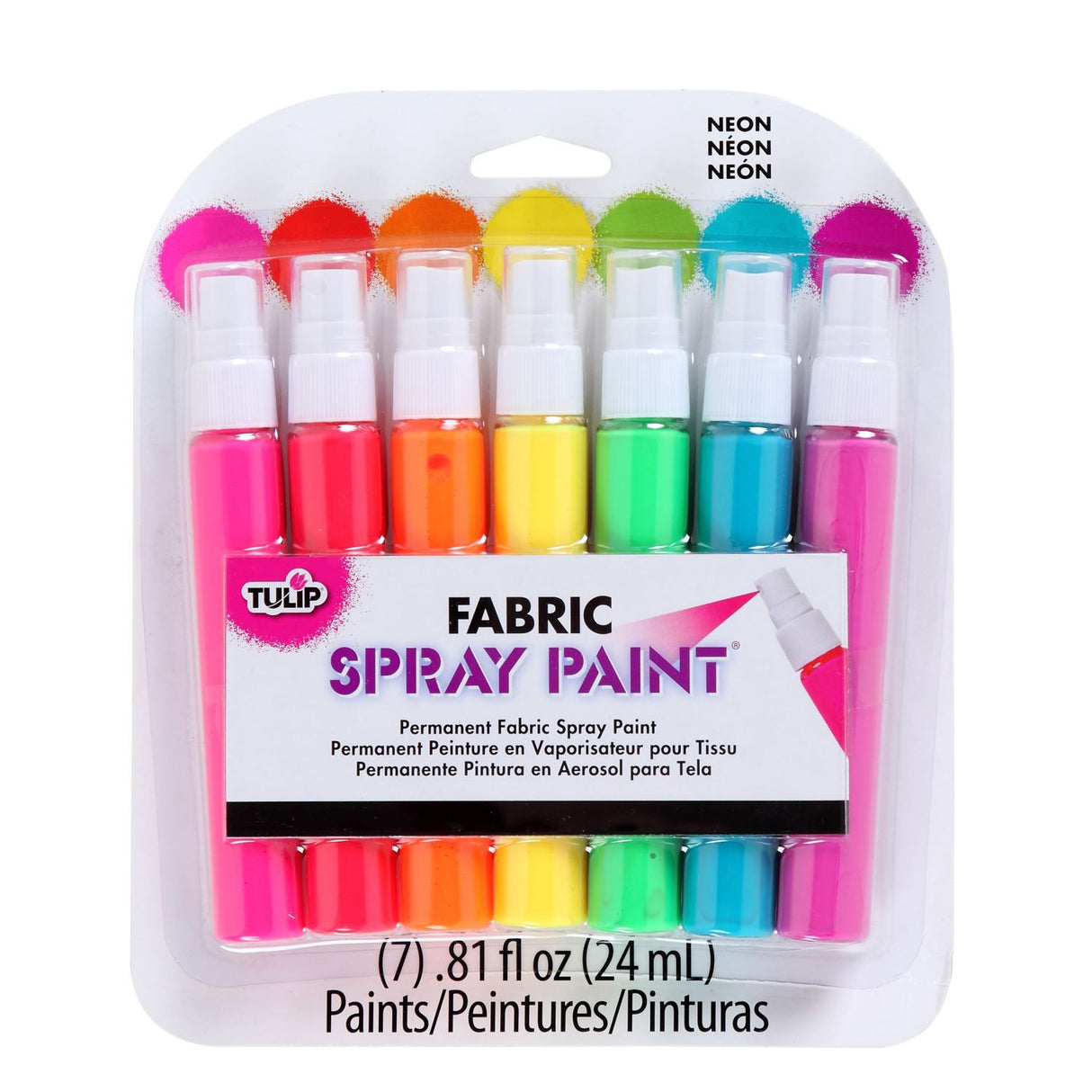 Tulip • Sprühfarbe Textil 24ml Neon 7St.