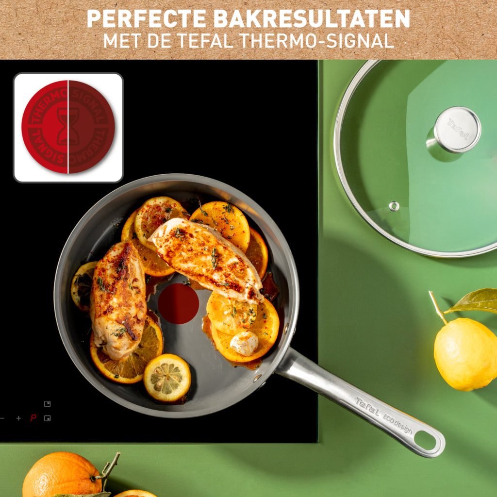 Tefal C42432 Renew+ Keramik-Bratpfanne 24 cm mit Deckel