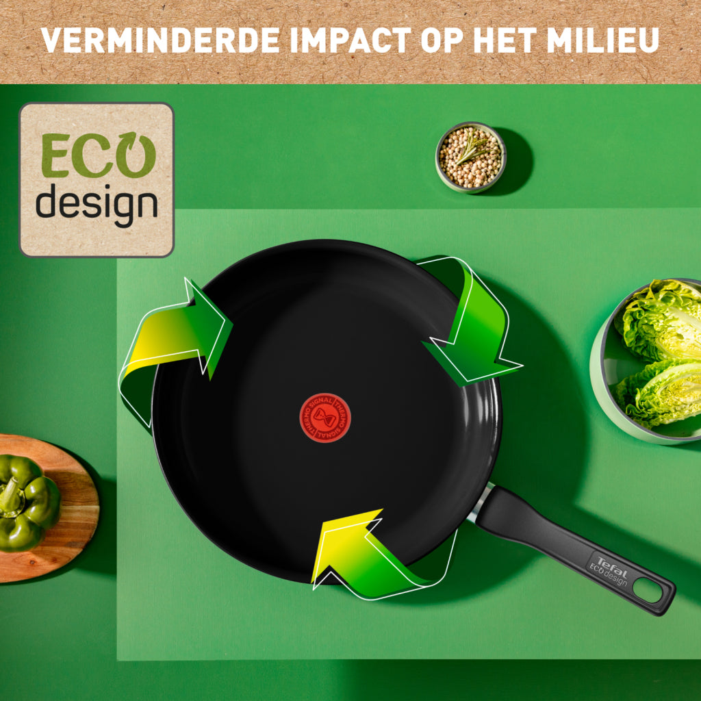 Tefal Kochgeschirr Tefal Renew Black Bratpfanne 24 cm schwarz