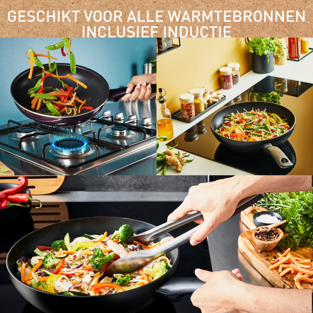 Tefal Change schwarze Bratpfanne 24 cm