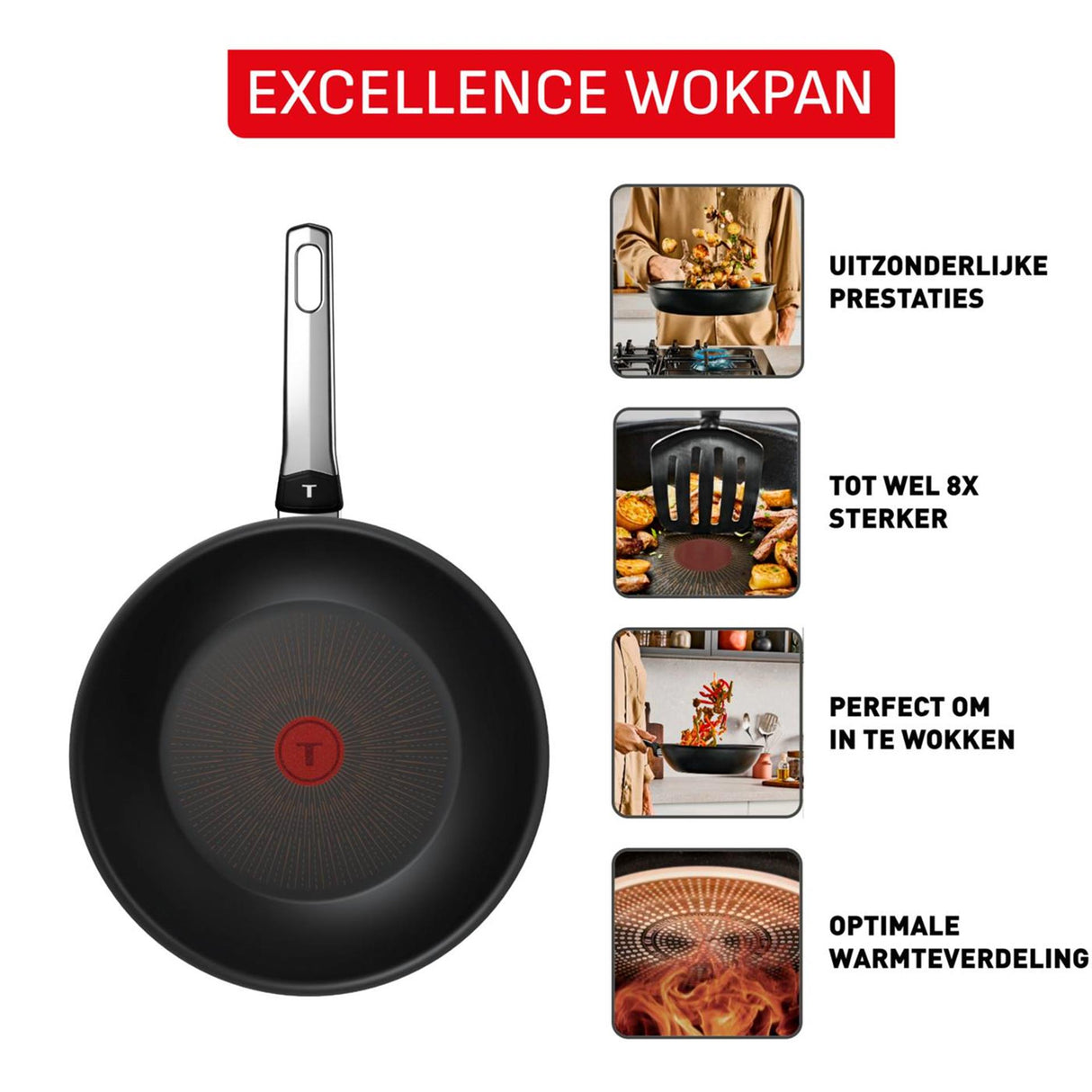 Tefal excellence wokpan ø28cm