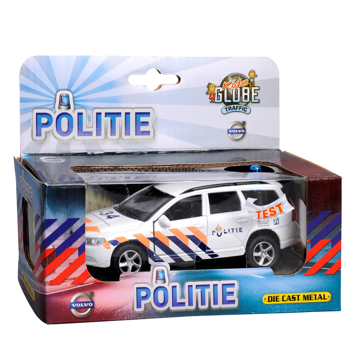 Kinderglobus Polizei Volvo V70 Lichtton