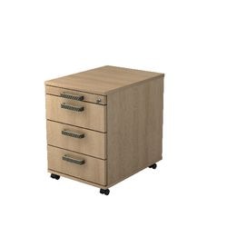 Bach mobiel ladenblok hammerer ac30 sg melamine 428x800x512mm 4 laden eiken