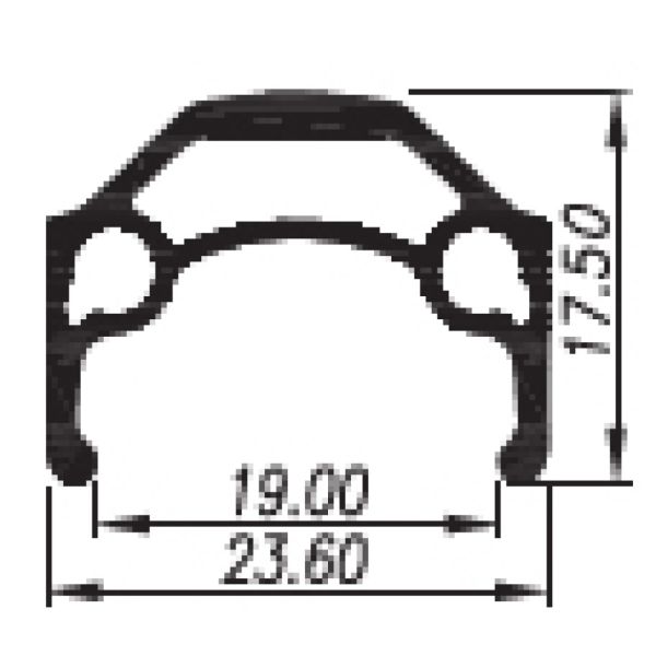 Rim Primax E Str19 28 - 622 x 19C - 36 Löcher - sprach 14 Französisch Ventil - Silber mit Bremskante